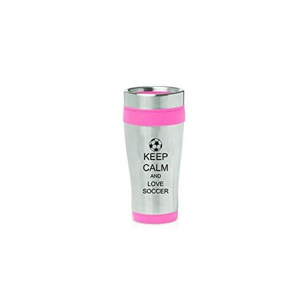 Hot Pink 16oz Insulated Stainless Steel Travel Mug Z1294 Keep Calm and Love Soccer MIP
Hot Pink 16oz Insulated Stainless Steel Travel Mug Z1294 Keep Calm and Love Soccer MIP