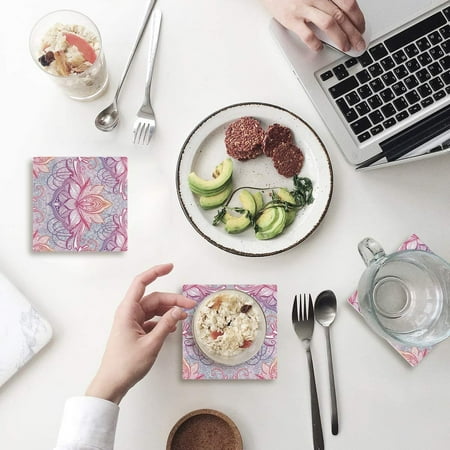 FMSHPON Mandala Lotus Set of 4 Coaster for Drinks Absorbent Ceramic Stone Coasters Cup Mat with Cork Base for Home Kitchen Room Coffee Table Bar Decor
FMSHPON Mandala Lotus Set of 4 Coaster for Drinks Absorbent Ceramic Stone Coasters Cup Mat with Cork Base for Home Kitchen Room Coffee Table Bar Decor