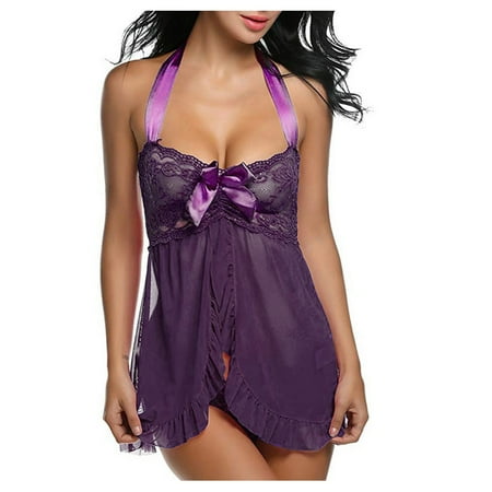 QWERTYU Women Sexy Lace Babydoll Halter See Through Lingerie Mini Nightgown Sleepwear XL
QWERTYU Women Sexy Lace Babydoll Halter See Through Lingerie Mini Nightgown Sleepwear XL