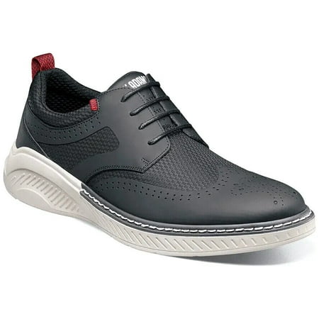 Men s Stacy Adams Beckham Wingtip Lace Up Sneaker Comfort Black 25593-001