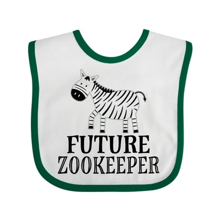 Inktastic Future Zookeeper Zoo Animals Gift Baby Boy or Baby Girl Bib