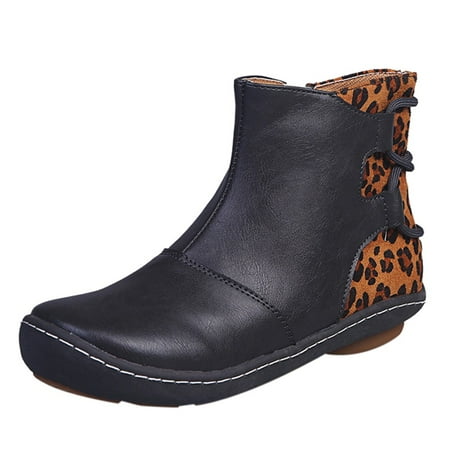 Babysbule Boots for Women Clearance Retro Women Leather Flat Lace-Up Serpentine Print Short Booties Round Toe Shoes
Babysbule Boots for Women Clearance Retro Women Leather Flat Lace-Up Serpentine Print Short Booties Round Toe Shoes