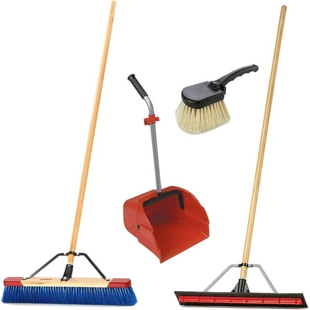 GUVSOETS 37518500 Heavy Duty Cleaning Set with Outdoor Push Broom Floor Squeegee Debris Pan and Handheld Scrubbing Brush
GUVSOETS 37518500 Heavy Duty Cleaning Set with Outdoor Push Broom Floor Squeegee Debris Pan and Handheld Scrubbing Brush