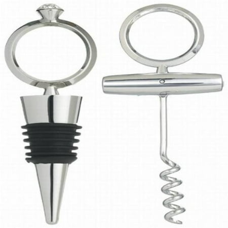 Ganz Bride & Groom Botte Topper & Cork Screw