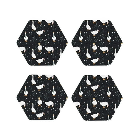 Drink Coasters Set of 4 Cartoon Cute Duck Hat Tie Flower Leather Coasters for Coffee Table Protector Heat Resistant Cute Coasters for Home Decor Housewarming Gifts Bar Kitchen 4 Inch Hexagon
Drink Coasters Set of 4 Cartoon Cute Duck Hat Tie Flower Leather Coasters for Coffee Table Protector Heat Resistant Cute Coasters for Home Decor Housewarming Gifts Bar Kitchen 4 Inch Hexagon