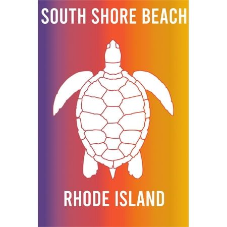 South Shore Beach Rhode Island Souvenir 2x3 Inch Fridge Magnet Turtle Design