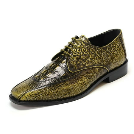LIBERTYZENO Tron Mens Leather Oxford Style Party Dress Shoes