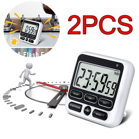 Digital Kitchen Timer Clock with Large LCD Display for Kids Cooking Teachers Strong Magnet (Black 2PCS
Digital Kitchen Timer Clock with Large LCD Display for Kids Cooking Teachers Strong Magnet (Black 2PCS