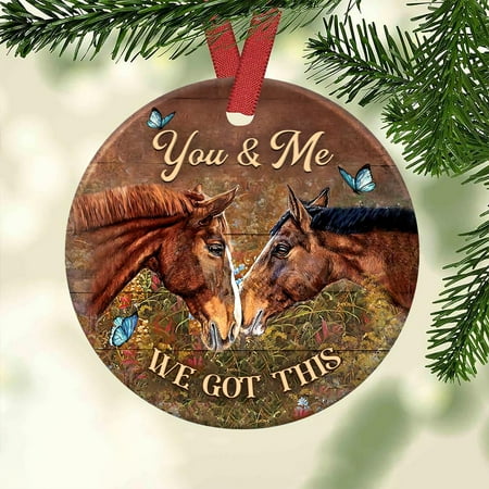 Horse Couple You And Me Butterfly Decoration Pendant Christmas Circle Ornament
Horse Couple You And Me Butterfly Decoration Pendant Christmas Circle Ornament