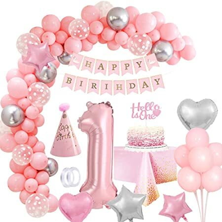 MMTX 1 Year Old Girl Birthday Party Decoration Pink Balloon Happy Birthday Party Decoration Giant Number 1 Balloon Pink Arch Balloon Tablecloth for Baby Shower Baptism Decor
MMTX 1 Year Old Girl Birthday Party Decoration Pink Balloon Happy Birthday Party Decoration Giant Number 1 Balloon Pink Arch Balloon Tablecloth for Baby Shower Baptism Decor