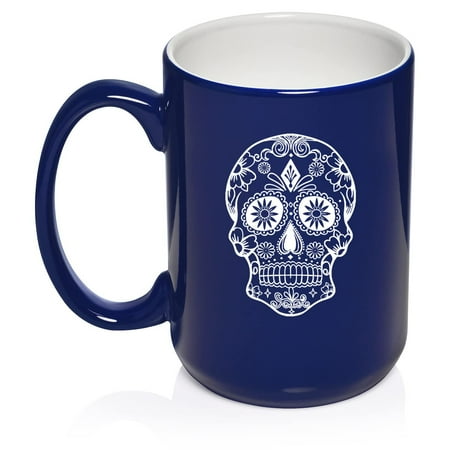 Sugar Candy Skull Ceramic Coffee Mug Tea Cup Gift for Her Him Brother Sister Wife Husband Friend Family Coworker Boss Birthday Anniversary Housewarming Mom Dad (15oz Blue)
Sugar Candy Skull Ceramic Coffee Mug Tea Cup Gift for Her Him Brother Sister Wife Husband Friend Family Coworker Boss Birthday Anniversary Housewarming Mom Dad (15oz Blue)