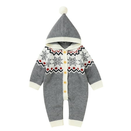Boy Girl Christmas Snow Knitted Sweater Baby Hooded Jumpsuit Romper Cotton 1 Piece Outfits Clothes Baby Kids Korean Casual Coats Outwear
Boy Girl Christmas Snow Knitted Sweater Baby Hooded Jumpsuit Romper Cotton 1 Piece Outfits Clothes Baby Kids Korean Casual Coats Outwear