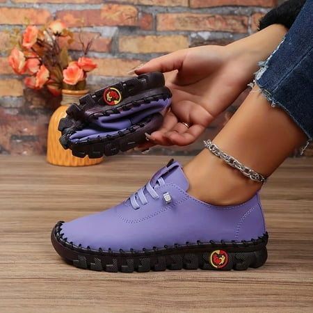 Women s Soft Sole Sneakers Casual Lace Up Faux Leather Loafers Lightweight Low Top Walking Shoes
Women s Soft Sole Sneakers Casual Lace Up Faux Leather Loafers Lightweight Low Top Walking Shoes