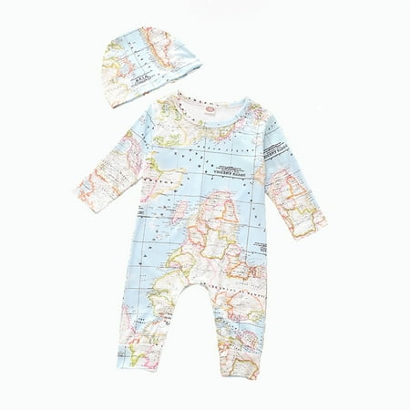Honeeladyy Newborn Kid Baby Boys Girls Cartoon Map Jumpsuit +Hat Outfits Clothes Light blue
Honeeladyy Newborn Kid Baby Boys Girls Cartoon Map Jumpsuit +Hat Outfits Clothes Light blue