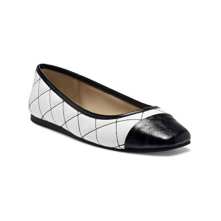 INC Womens Jenaya Embellished Square-Toe Flats B/W 10 Medium (B M)