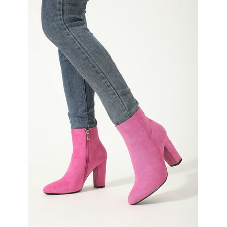 Faux Suede Zipper Side Point Toe Chunky Heeled Classic Boots Women‘s Footwear 
Faux Suede Zipper Side Point Toe Chunky Heeled Classic Boots Women‘s Footwear