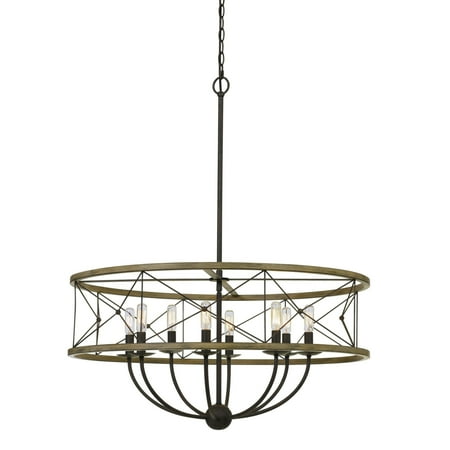 Round Wooden Frame Pendant Fixture with Metal Lattice Design Dark Bronze- Saltoro Sherpi
Round Wooden Frame Pendant Fixture with Metal Lattice Design Dark Bronze- Saltoro Sherpi
