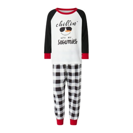 Eyicmarn Family Matching Pajamas Set Sunglasses Letter Print Long Sleeve Tops and Plaid Pants Sleepwear
Eyicmarn Family Matching Pajamas Set Sunglasses Letter Print Long Sleeve Tops and Plaid Pants Sleepwear