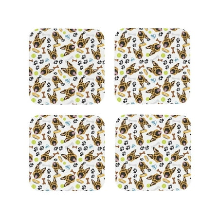 Coasters Set of 4 - German Shepherd Dog No.1008 Drink Coasters for Tabletop Protection Leather Coasters for Living Room Decor and Housewarming Gift Square
Coasters Set of 4 - German Shepherd Dog No.1008 Drink Coasters for Tabletop Protection Leather Coasters for Living Room Decor and Housewarming Gift Square