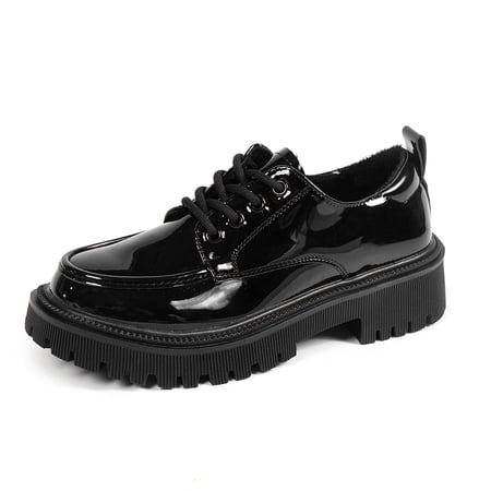 Women‘s Thick Bottom Oxford Shoes Black PU Leather Lace Up Round Toe Shoes Women‘s Footwear
Women‘s Thick Bottom Oxford Shoes Black PU Leather Lace Up Round Toe Shoes Women‘s Footwear