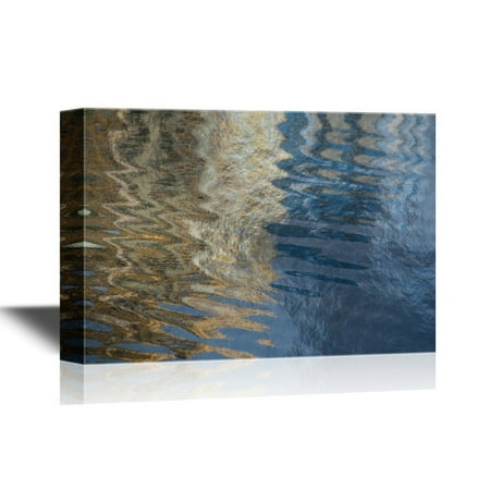 wall26 Canvas Wall Art - Water Surface with Ripples - Gallery Wrap Modern Home Decor | Ready to Hang - 24x36 inches