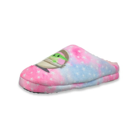Star Wars The Mandalorian Girls Baby Yoda Slippers - pink 12 toddler