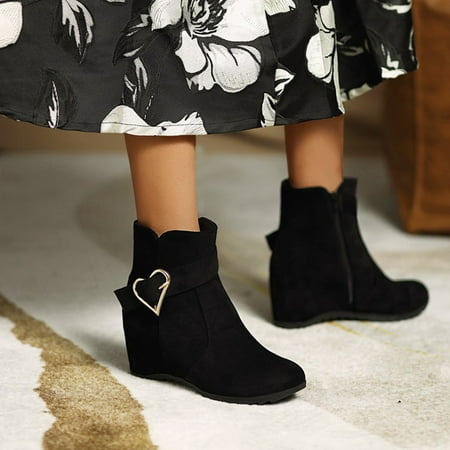 New Years Eve Outfit Womens Boots Shoes Winter Snow Boots For Womenladies Fashion Solid Color Suede Belt Buckle Inner Heightening Wedge Heel Side Zipper Boots Gifts For Women Her B
New Years Eve Outfit Womens Boots Shoes Winter Snow Boots For Womenladies Fashion Solid Color Suede Belt Buckle Inner Heightening Wedge Heel Side Zipper Boots Gifts For Women Her B