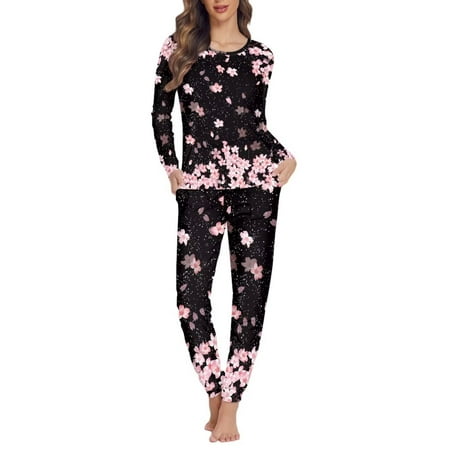 NETILGEN Cherry Blossom Print Sleepwear for Women Nightgown Fit Indoor Activities Skin Friendly Women Sleepwear Cotton 2 Pcs O-Neck & Long Sleeve Women Pajama Set
NETILGEN Cherry Blossom Print Sleepwear for Women Nightgown Fit Indoor Activities Skin Friendly Women Sleepwear Cotton 2 Pcs O-Neck & Long Sleeve Women Pajama Set