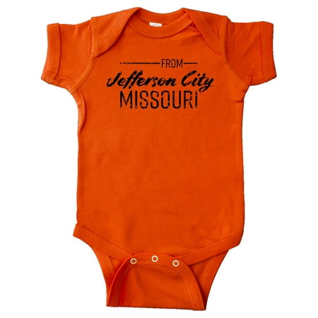 Inktastic From Jefferson City Missouri in Black Distressed Text Gift Baby Boy or Baby Girl Bodysuit
Inktastic From Jefferson City Missouri in Black Distressed Text Gift Baby Boy or Baby Girl Bodysuit