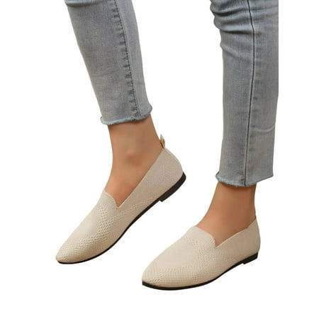 Daeful Ladies Flats Knit Upper Casual Shoe Mesh Flat Shoes Party Comfort Anti-Slip Slip On Loafers Beige 8
Daeful Ladies Flats Knit Upper Casual Shoe Mesh Flat Shoes Party Comfort Anti-Slip Slip On Loafers Beige 8