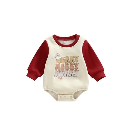 Mubineo Baby Christmas Romper Long Sleeve Round Neck Letter Print Bodysuit Winter Warm Clothes
Mubineo Baby Christmas Romper Long Sleeve Round Neck Letter Print Bodysuit Winter Warm Clothes