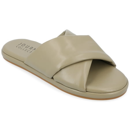 Journee Collection Womens Addilynn Tru Comfort Foam Puffy Slide Sandal