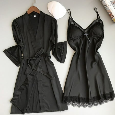 B91xZ Lingerie For Women Underwear Pajamas Sleepwear Lace No Nightdress Sexy Pad Silk Rimless Wireless Woman Sexy Lingerie Strap Black L
B91xZ Lingerie For Women Underwear Pajamas Sleepwear Lace No Nightdress Sexy Pad Silk Rimless Wireless Woman Sexy Lingerie Strap Black L
