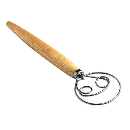13 Inch Flour Mixing Oak Handle Flour Mixer Baking Tool Mixing Dough Stick Stainless Steel Coil Whisk
13 Inch Flour Mixing Oak Handle Flour Mixer Baking Tool Mixing Dough Stick Stainless Steel Coil Whisk