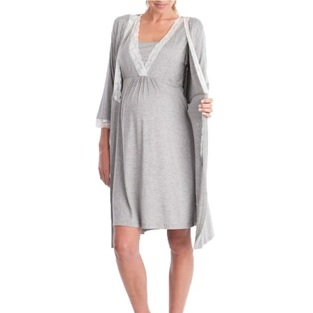 YXGla Pregnant Women Solid Color Lace Patchwork 3/4 Sleeve Bath Robe Kimono Sleepwear
YXGla Pregnant Women Solid Color Lace Patchwork 3/4 Sleeve Bath Robe Kimono Sleepwear