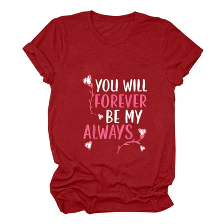 Plus Size Tops for Women Crop Tops Women s Valentine s Day Love Printed Leisure Short Sleeve Crew Neck Shirt T Shirts for Women Valentines Day Shirts Women Clearance on Sales Red S
Plus Size Tops for Women Crop Tops Women s Valentine s Day Love Printed Leisure Short Sleeve Crew Neck Shirt T Shirts for Women Valentines Day Shirts Women Clearance on Sales Red S