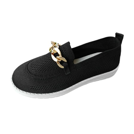 WuYIZon Women Slip On Shoes Sneakers Non Slip Running Shoes For Women Laceless Casual Breathable Lightweight Mesh Knit Knitted Mesh Metal Shain Decorative Flat Bottomed Sports Shoes
WuYIZon Women Slip On Shoes Sneakers Non Slip Running Shoes For Women Laceless Casual Breathable Lightweight Mesh Knit Knitted Mesh Metal Shain Decorative Flat Bottomed Sports Shoes