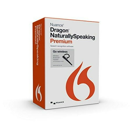 Nuance Dragon Naturallyspeaking V.13.0 Premium Wireless Edition With Bluetooth Headset - 1 User - Voice Recognition Box Retail - Dvd-rom - Pc - English (k609a-gn9-13-0)