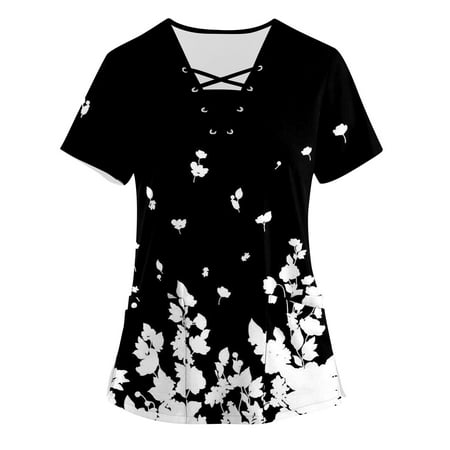 YDKZYMD Maternity Scrubs for Women Summer Floral Printed Hollow with Two Pocket V Neck Short Sleeve Plus Size Scrub Tops for Women Dark Gray M
YDKZYMD Maternity Scrubs for Women Summer Floral Printed Hollow with Two Pocket V Neck Short Sleeve Plus Size Scrub Tops for Women Dark Gray M