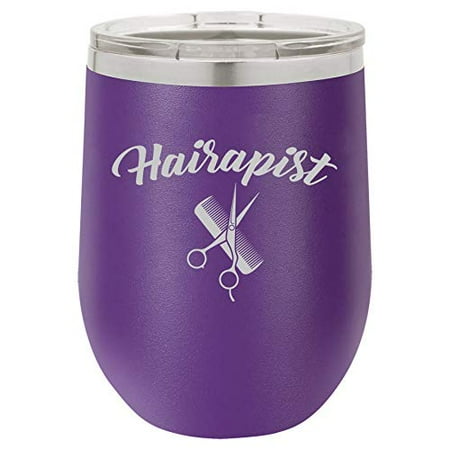 12 oz Double Wall Vacuum Insulated Stainless Steel Stemless Wine Tumbler Glass Coffee Travel Mug With Lid Funny Hairdresser Hairapist (Purple)
12 oz Double Wall Vacuum Insulated Stainless Steel Stemless Wine Tumbler Glass Coffee Travel Mug With Lid Funny Hairdresser Hairapist (Purple)
