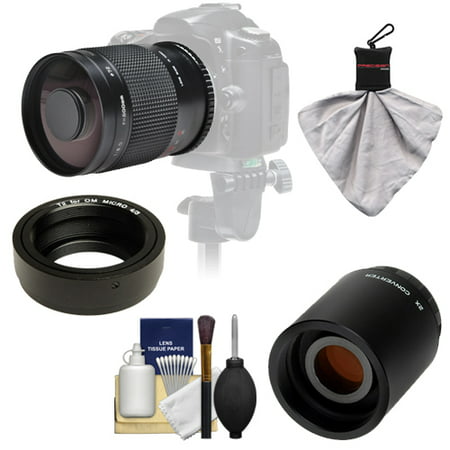 Samyang 500mm f\/8.0 Mirror Lens with 2x Teleconverter (=1000mm) for Olympus OM-D EM-5, Pen E-P2, E-P3, E-PL2, E-PL3, E-PM1 & Panasonic Micro 4\/3 Digital Cameras