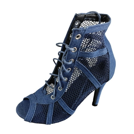 LUOGENLI Female Summer Black Sandals Women Platform Dress Ladies Fashion Denim Mesh Patchwork Open Toe Lace up Thin High Heel Sandals Women Sandals Size 12 Silver
LUOGENLI Female Summer Black Sandals Women Platform Dress Ladies Fashion Denim Mesh Patchwork Open Toe Lace up Thin High Heel Sandals Women Sandals Size 12 Silver