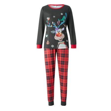 Luethbiezx Christmas Family Matching Pajamas Set Elk Print Long Sleeve Tops and Casual Loose Plaid Pants Sleepwear
Luethbiezx Christmas Family Matching Pajamas Set Elk Print Long Sleeve Tops and Casual Loose Plaid Pants Sleepwear