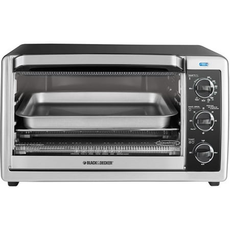 Black & Decker 6-Slice Convection Toaster Oven, Black and Stainless Steel