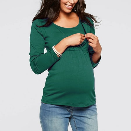 CHMORA plus size maternity clothes Women s Maternity Round Neck Solid Color Breastfeeding Clothes Top maternity clothes
CHMORA plus size maternity clothes Women s Maternity Round Neck Solid Color Breastfeeding Clothes Top maternity clothes