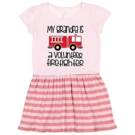 Inktastic Volunteer Firefighter Grandpa Gift Toddler Girl Dress