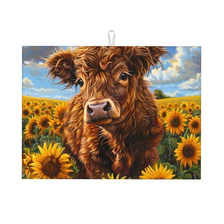 Ocsxa Cloud Sky Sunflower Cow Dish Drying Mat for Kitchen Counter Coffee Bar Coffee Station Accessories Absorbent Coffee Mat Kitchen Drying Mat Easy Clean 18x24 Inch
Ocsxa Cloud Sky Sunflower Cow Dish Drying Mat for Kitchen Counter Coffee Bar Coffee Station Accessories Absorbent Coffee Mat Kitchen Drying Mat Easy Clean 18x24 Inch
