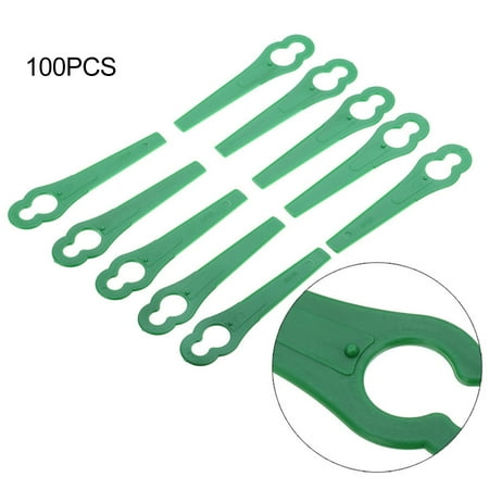 SANUME 100Pcs Plastic Blade Pendants For Cordless Grass Trimmer Blade Cutter Lawn Trimmer Spare Blade Garden Replacement Tool