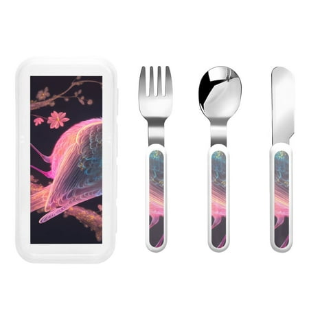 Gaeub Bird 1 Print 3-Piece Children Knife Spoon Fork Set Stainless Steel Child Flatware Set Kids Utensils Set with Case for Lunch Box (Fork Spoon Knife Combo)
Gaeub Bird 1 Print 3-Piece Children Knife Spoon Fork Set Stainless Steel Child Flatware Set Kids Utensils Set with Case for Lunch Box (Fork Spoon Knife Combo)