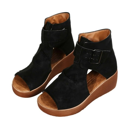 Honeeladyy Fashion High-top Wedge Sandals Thick-soled Fish Mouth Roman Sandals Women s Height Increasing Shoes Black Sales
Honeeladyy Fashion High-top Wedge Sandals Thick-soled Fish Mouth Roman Sandals Women s Height Increasing Shoes Black Sales
